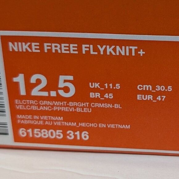 Nike Flyknit Free 5.0 🌈 rainbow men’s 12.5 US 47 EUR Excellent overall conditio - Picture 13 of 14